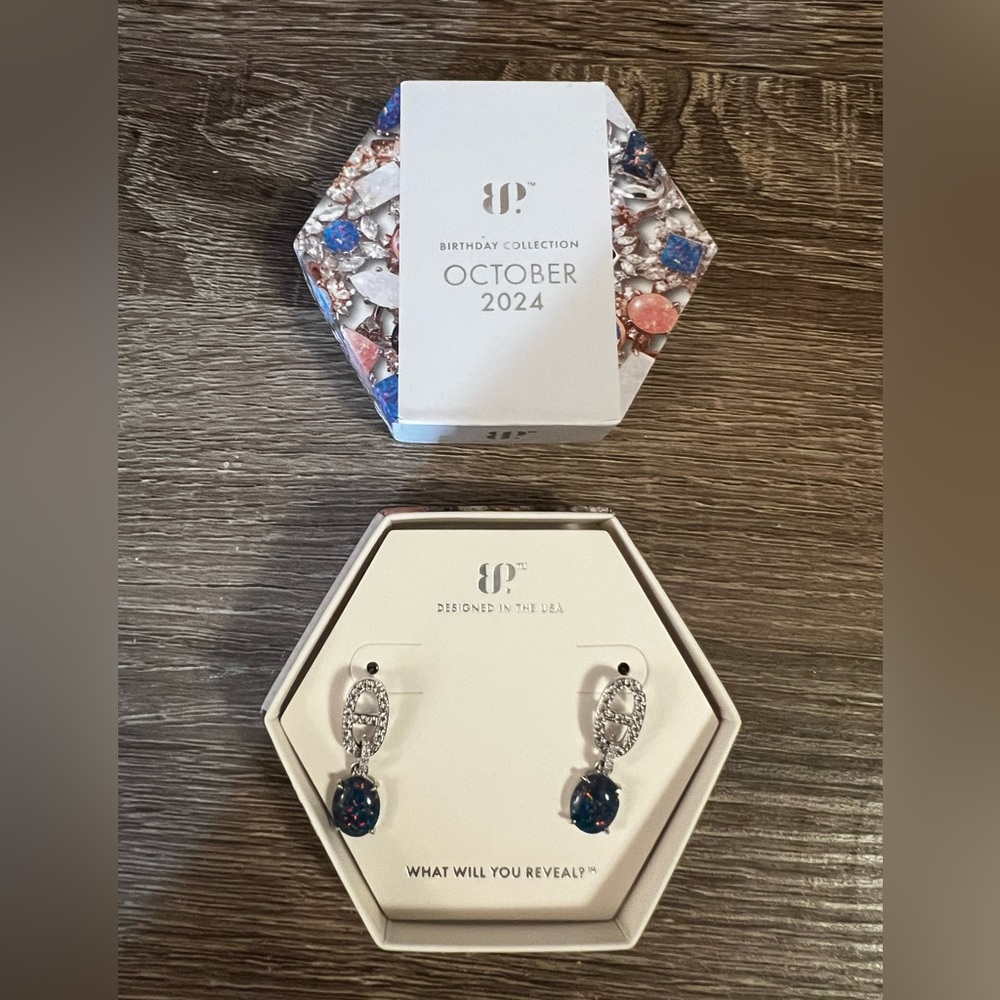 Bomb Party “She’s Giving High End” Lab Grown Emerald Fire Opal Earrings
